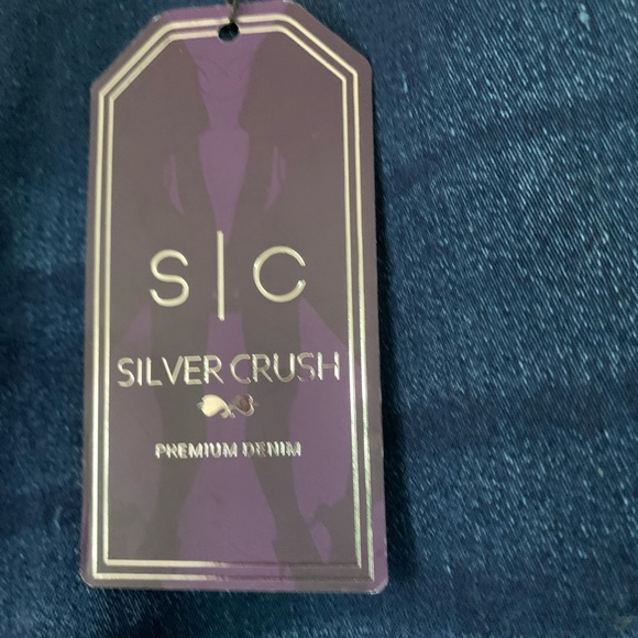 WOMEN’S PLUS 18W JEANS SKINNY DARK DENIM SILVER CRUSH HIGH WAIST STRETCH - Picture 6 of 7